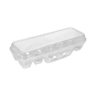 Hega Hogar Eierdoos - Koelkast Organizer Eierhouder - 12 Eieren - Transparant - Kunststof - 30 X 16 Cm