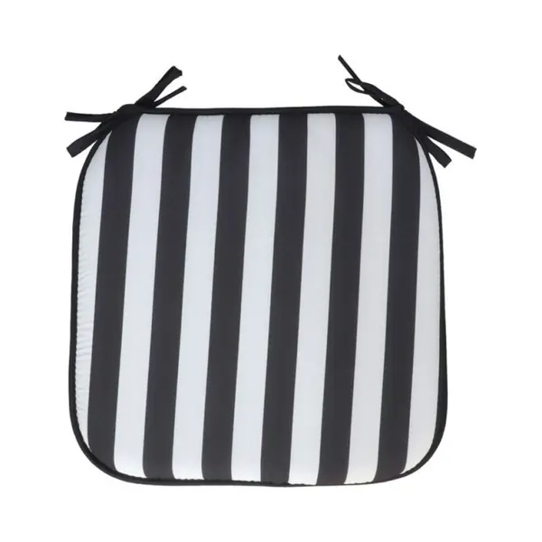 Gerimport Stoelkussen Anna - Binnen/buiten - Zwart/wit - 39 X 39 X 3 Cm - Polyester thumbnail