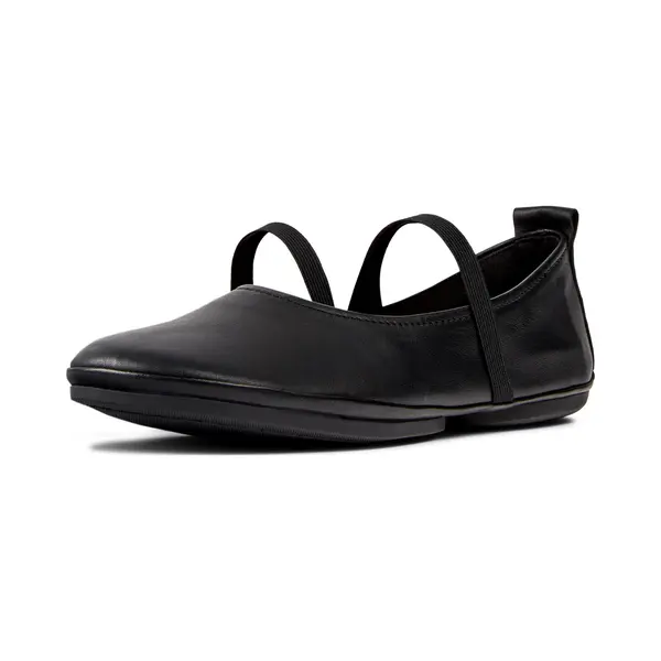 Camper For Woman. K201643-002 Leather Ballerinas Right Nina Black (38), Flat, None, Casual thumbnail