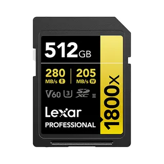 Lexar Professional 1800x 512 Gb Sdxc Uhs-Ii Klasse 10