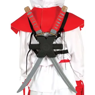 Fiestas Guirca | 2 Samurai Spielzeugschwerter - Kostümzubehör Für Ninjas - Ideal Für Partys, Halloween Und Karneval - Attrappen Für Den Rücken -