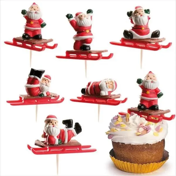 deKora Taart / Cupcake Toppers - Kerstmis / Kerstman Set/3 thumbnail