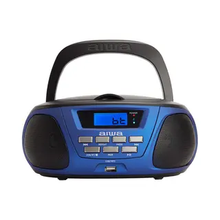Aiwa Bbtu-300BL portable stereo system Analog 5 W Am, Fm, Mw Black, Blue MP3 playback