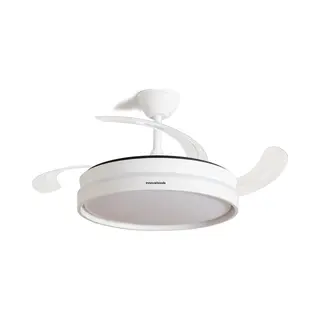 Plafondventilator Met Ledverlichting En 4 Inklapbare Bladen Keteez InnovaGoods Wit 72 W Ø49-104 Cm