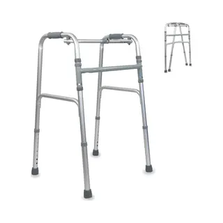 Mobiclinic Columna - Looprek - Inklapbaar - In Hoogte Verstelbaar - Lichtgewicht - Rollator - Aluminium - Loophulpmiddelen - Zonder Wielen - Grijs