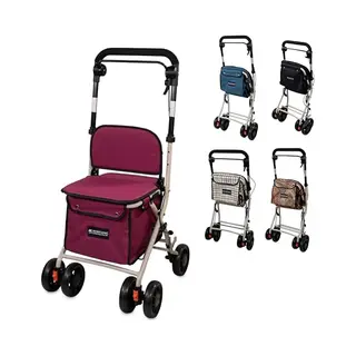 Mobiclinic®, Rollator, Mit Großer Einkaufstasche Und Sitz, 21 L, Faltbar Leicht, Einkaufswagen, Doppeltes Bremssystem, 4 Räder, Aus Stahl, Stabil,