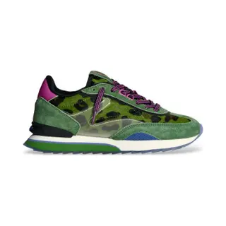 HOFFvoor Vrouwen. 22503002 Kunst Groene Sportschoenen (41), Leer, Plat, Veters, Casual
