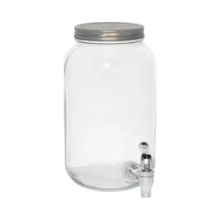 Gerimport Drank Dispensers - 3L - Met Metalen Deksel En Kraantje - Glas
