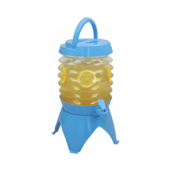 Gerimport Drank / Water Dispenser - Blauw - Opvouwbaar - 3.5 Ltr - Kunststof - Limonadetap - 22 X 17 Cm thumbnail
