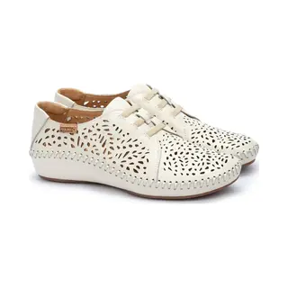 Pikolinos 655-4783 - Volwassenen Dames Veterschoenen - Kleur, Wit/beige - Maat, 40