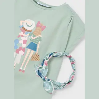 Mayoral - T-shirt - Maat 116 - Meisjes - Groen -
