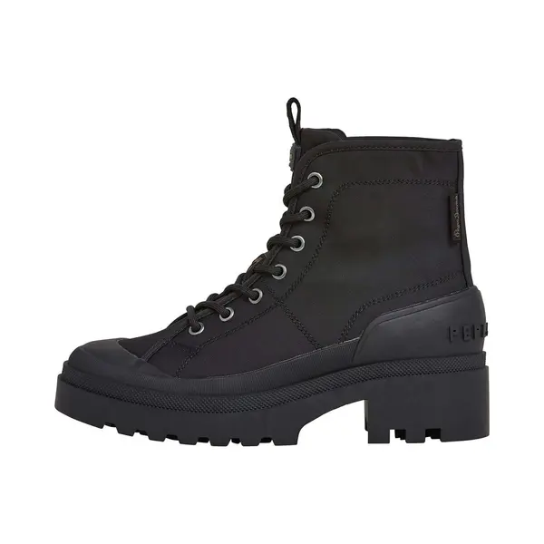Pepe Jeans Für Damen. PLS500007 Hale City Stiefelette Schwarz (39), 3 Bis 5 Cm, Schnürsenkel, Reißverschluss, Lässig thumbnail