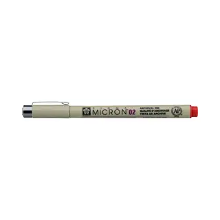 Sakura Pigma Micron 02-0.30 Mm Red Fineliner - Archival Quality Waterproof Ink