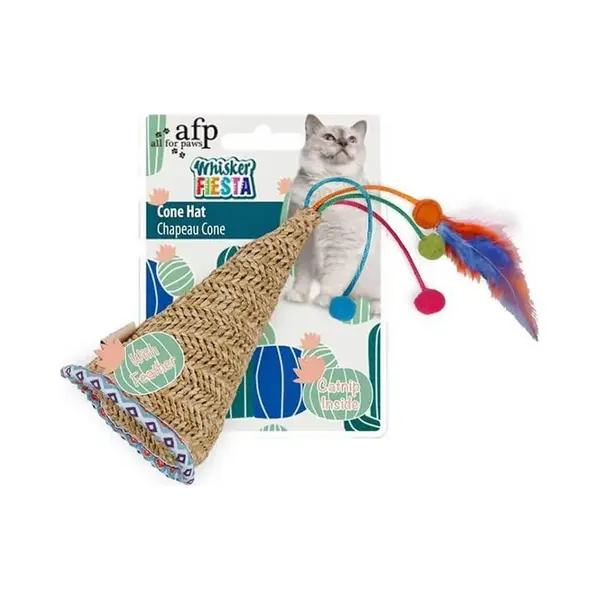 All For Paws Catnip Whisker Fiesta Cone Hat Toy thumbnail