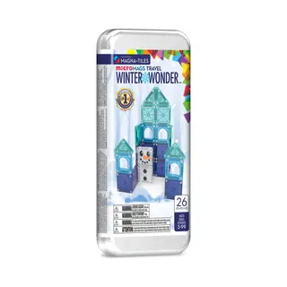 Magna-Tiles MicroMAGS Winter Wonder Travel Set 26-delige Magnetische Constructieset, Het Originele Magnetische Bouwmerk