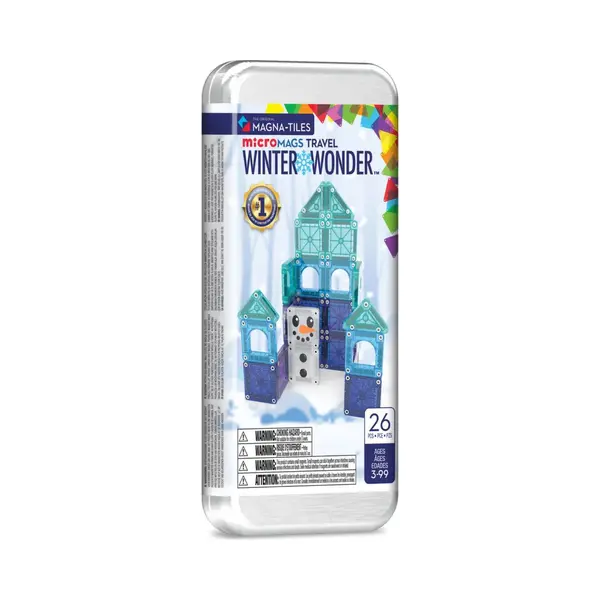Magna-Tiles MicroMAGS Winter Wonder Travel Set 26-delige Magnetische Constructieset, Het Originele Magnetische Bouwmerk thumbnail