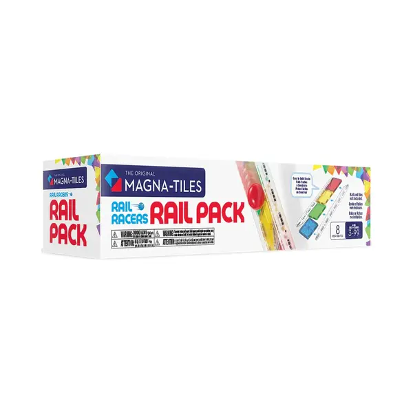 Magna-Tiles Rail Racers Rail Pack Magnetic Construction Set, The Original Magnetic Building Brand thumbnail
