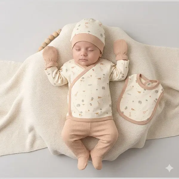 Civil Dieren - Baby Newborn 5-delige Kleding Set Jongens - Babykleding - Kraamcadeau - Babyshower thumbnail
