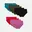 Zwart/rood/lila/turquoise/kaki