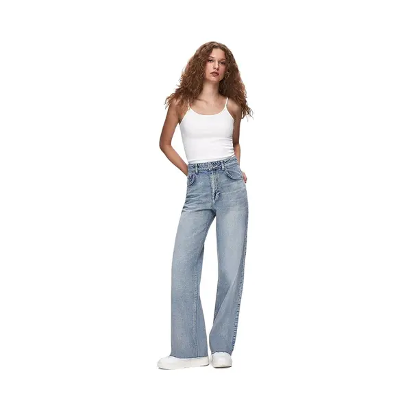 Ltb Damen Jeans Danica L - High Waist - Wide Fit Blau W27-W34 Baumwolle Stretch, Größe, 34W / 32L, Farbe, 16059-55681 Jaelle Wash thumbnail