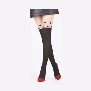 Daymod Lalalove Trendy Panty Met Hartjes 40 Denier - Natural - Maat S