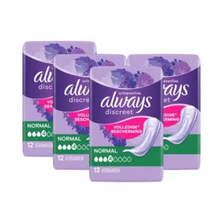 Always Discreet Verband Voor Urineverlies Dames Normal - 4 X 12 Verbanden