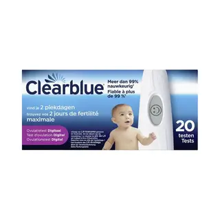 Clearblue Ovulatietestset Digitaal - Word Sneller Zwanger - 1 Digitale Houder En 20 Testen