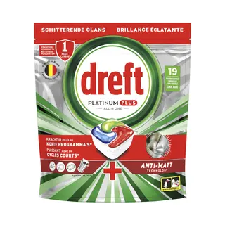 Dreft Spülmaschinentabs - Platinum Plus - All In One - 19 Stück