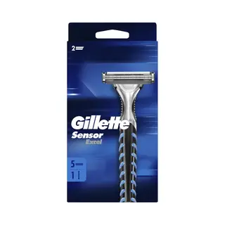 Gillette Sensor Excel Scheerhouder + Stuks 5 Scheermesjes