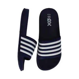 Xq Footwear - Slippers - Kobaltblauw - Wit - Gestreept - Maat 25/26