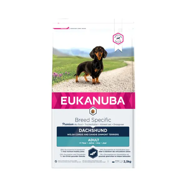 Eukanuba Breed Specific Dackel Trockenfutter - Optimal Auf Die Rasse Abgestimmtes Premium Hundefutter Mit Huhn, 2, 5 Kg thumbnail