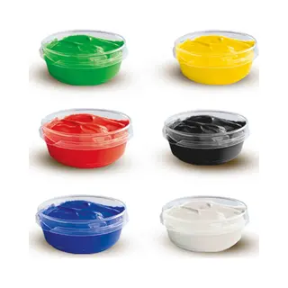 Ses Creative Ses Creative- Plakkaatverf (6x45ml) - extra dekkende plakkaatverf - hersluitbare potjes - makkelijk uitwasbaar – knutselverf - hobbyverf