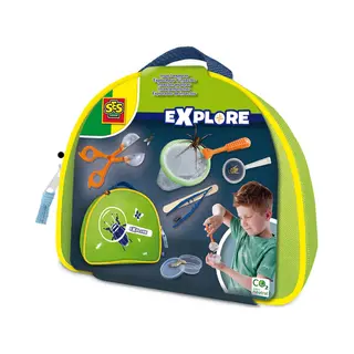 Ses Creative Explore - Insecten explorer - handige koffer met tang, vergrootglas, pincet, bakje en speurkaart