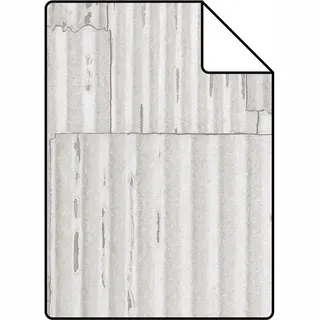 Proefstaal Origin Wallcoverings Behang Industri�le Golfplaten 3D Gebroken Wit - 26, 5 X 21 Cm - 347619-S