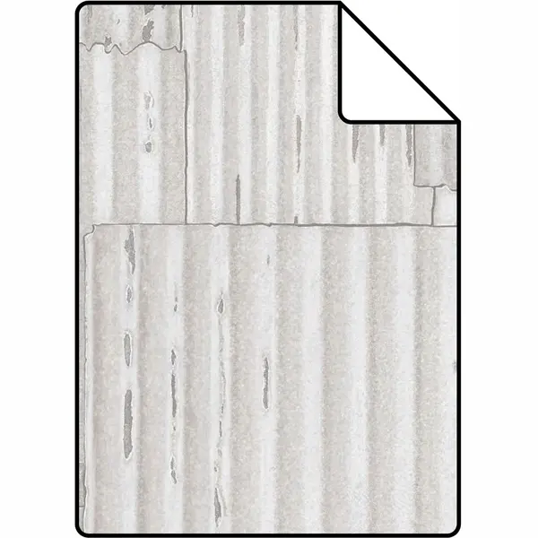 Proefstaal Origin Wallcoverings Behang Industri�le Golfplaten 3D Gebroken Wit - 26, 5 X 21 Cm - 347619-S thumbnail