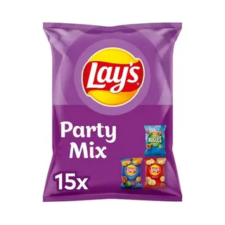 Lay's Party Mix Uitdeelzakjes 15ZK 3SRT - Chips - 8 X 412.5 Gram
