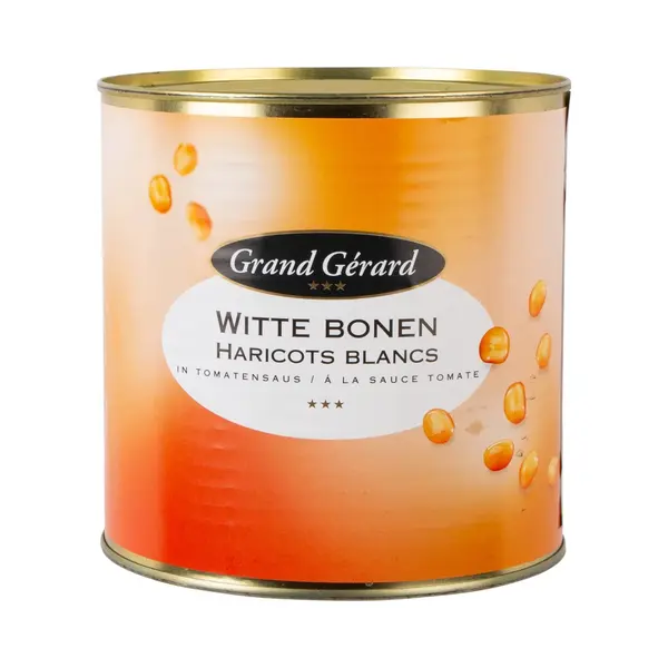 Grand Gerard Witte Bonen In Tomatensaus - Grootverpakking Blik - 3 Liter thumbnail