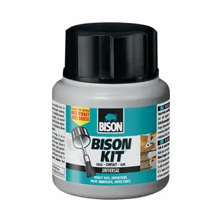 Bison Kit® Met Kwast Flacon 125 Ml, Supersterk, Contactlijm, Reparaties, Temperatuurbestendig Van -40°C Tot +70°C.