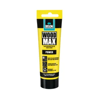Bison Wood Max® Tube 100 G, Snel, Voor Alle Houtsoorten, D4, Hoge Aanvangshechting, Eenvoudig In Gebruik, Hecht Hout Aan Bijna Alle Soorten