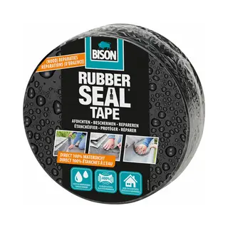 Bison Rubber Seal Tape Rol 5 Meter X 7, 5 Cm - Direct Repareren, Sterke Reparatietape, Direct 100% Waterdicht, Blijvend Elastisch, Binnen En Buiten,