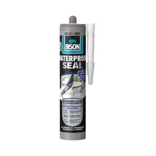 Bison Waterproof Seal Grijs Koker 290 Ml, Waterdichte Coating, Alle Weeromstandigheden, Waterdicht Maken, Dakovergangen, Carports, Caravans,