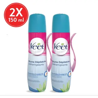 Veet - Ontharingsspray - Gevoelige Huid - 2 X 150 Ml