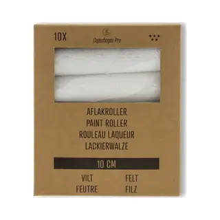 Copenhagen Pro Aflakroller Vilt - 5 Mm Poolhoogte - 10 Cm - Wit (10 Stuks)