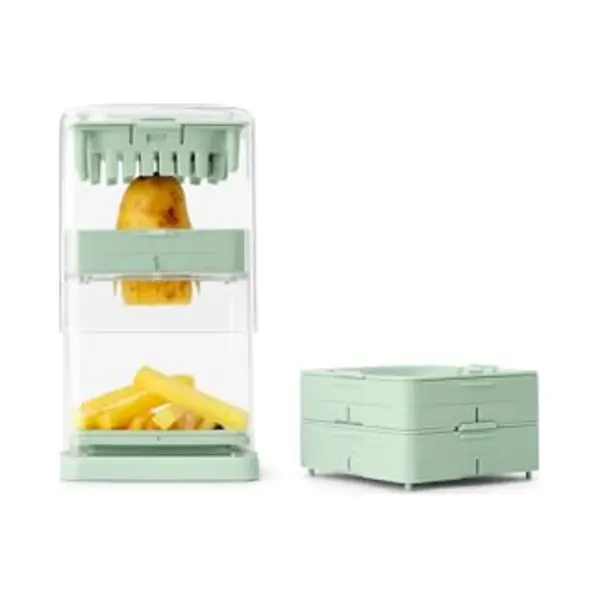 Brabantia Tasty+ Potato Chipper | Stainless Steel Chip Cutter With 3 Interchangeable Blades | Ergonomic Design | 5-Year Guarantee | Jade Green thumbnail