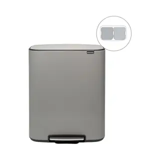 Brabantia 211485 afvalcontainer Rechthoekig Staal Grijs