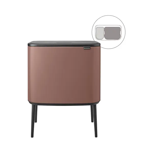 Brabantia Bo Touch Bin Afvalemmer 11 + 23 Liter - Satin Taupe thumbnail
