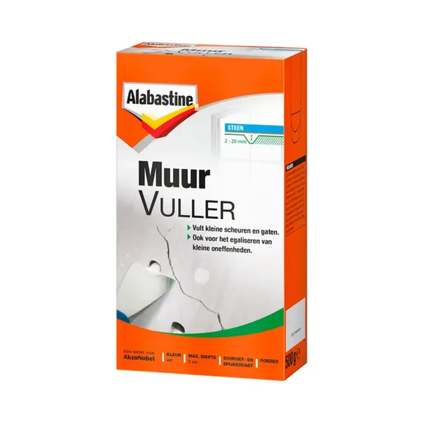 Alabastine Muurvuller Wit 0,5 kg thumbnail