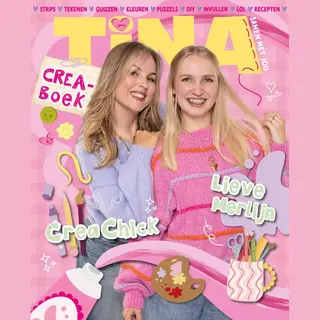 Tina Boekspecial Creaboek - CreaChick - Lieve Merlijn - Vakantieboek - Doeboek - Knutselen Meisjes - Creatief Knutselboek Kinderen - Puzzels - Tekenen