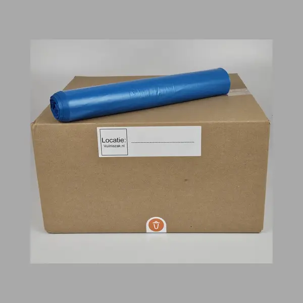 'merkloos'' Afvalzak Blauw – 82liter – 1rol – 70x90cm thumbnail