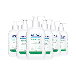 6x Sanicur Handzeep Dermo Oil 300 Ml